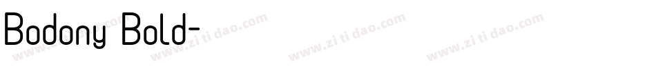 Bodony Bold字体转换